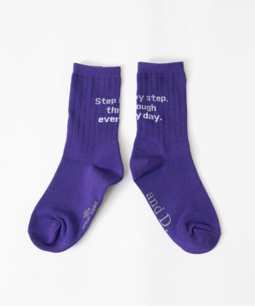 and D.petitmain / アンドディー. プティマイン ソックス | 【365D】【親子リンク】バックロゴソックス/靴下（パープル）