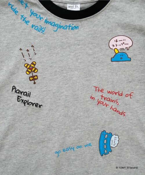 and D.petitmain / アンドディー. プティマイン Tシャツ | 【あつまれ！プラレールズ】アイコンロンT | 詳細12