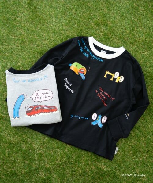 and D.petitmain / アンドディー. プティマイン Tシャツ | 【あつまれ！プラレールズ】アイコンロンT | 詳細18