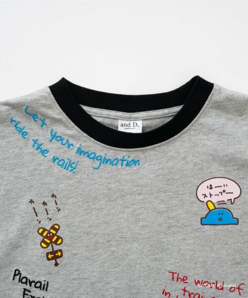 and D.petitmain / アンドディー. プティマイン Tシャツ | 【あつまれ！プラレールズ】アイコンロンT | 詳細9