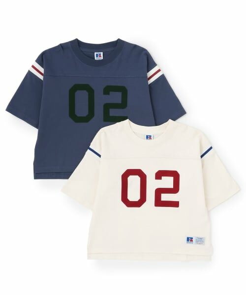 and D.petitmain / アンドディー. プティマイン Tシャツ | 【ラッセル】ナンバリングフットボール ロンTEE | 詳細14