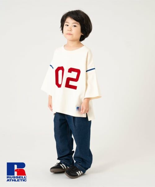 and D.petitmain / アンドディー. プティマイン Tシャツ | 【ラッセル】ナンバリングフットボール ロンTEE | 詳細2