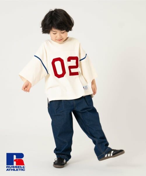 and D.petitmain / アンドディー. プティマイン Tシャツ | 【ラッセル】ナンバリングフットボール ロンTEE | 詳細5