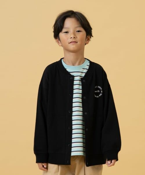 and D.petitmain / アンドディー. プティマイン カーディガン・ボレロ | スウェットクルーネックカーデ（黒）