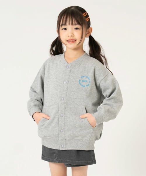 and D.petitmain / アンドディー. プティマイン カーディガン・ボレロ | スウェットクルーネックカーデ（トップ グレー）