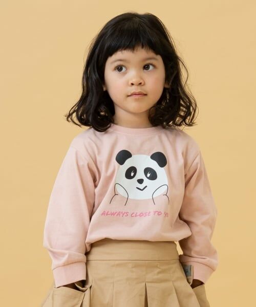 and D.petitmain / アンドディー. プティマイン Tシャツ | 【365D】OFUZAKEかわいいロンT（ピンク）