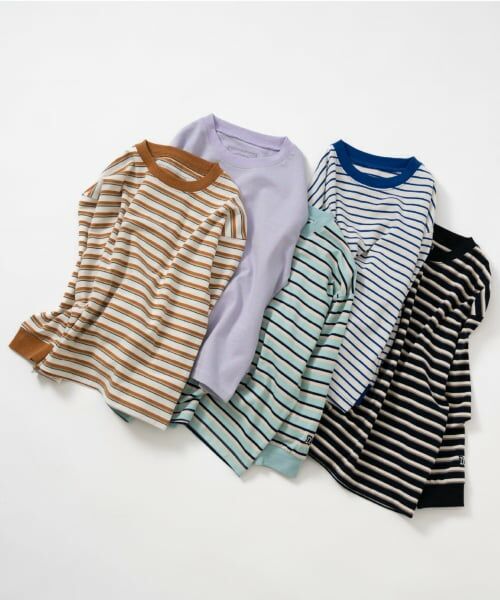 and D.petitmain / アンドディー. プティマイン Tシャツ | 【365D】アソートマルチボーダーロンT | 詳細10