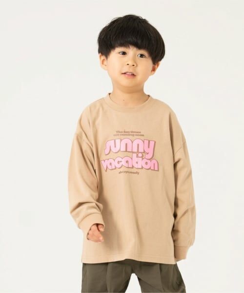 and D.petitmain / アンドディー. プティマイン Tシャツ | 【親子リンク】【綿100%】【365D】ストリートロゴロンT | 詳細1