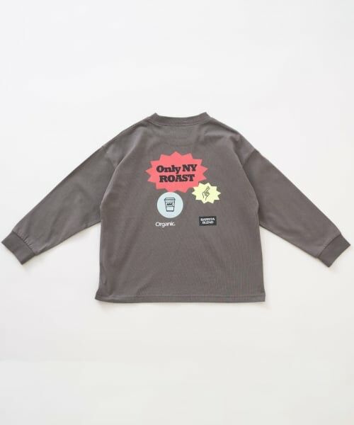 and D.petitmain / アンドディー. プティマイン Tシャツ | 【親子リンク】【綿100%】【365D】ストリートロゴロンT（チャコール）