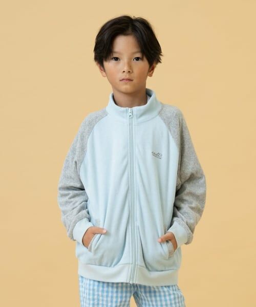 and D.petitmain / アンドディー. プティマイン カーディガン・ボレロ | 【リンク】パイルトラックジャケット（サックス）