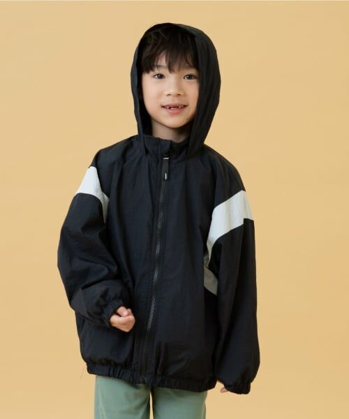 and D.petitmain / アンドディー. プティマイン ブルゾン | 【フード収納可能】【撥水】肩切替ジップジャケット | 詳細1