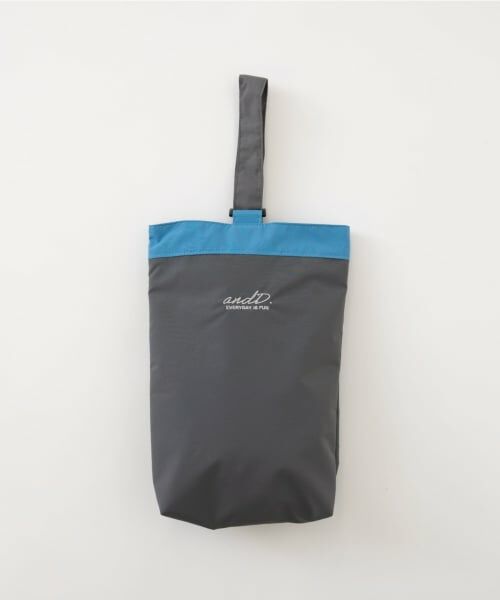 and D.petitmain / アンドディー. プティマイン インテリア・生活雑貨・ホビー・ステーショナリー | 【撥水】バイカラーシューズバック（チャコール）