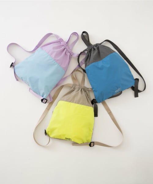 and D.petitmain / アンドディー. プティマイン リュック・バックパック | 【撥水】バイカラーハンドル付きナップサック | 詳細1