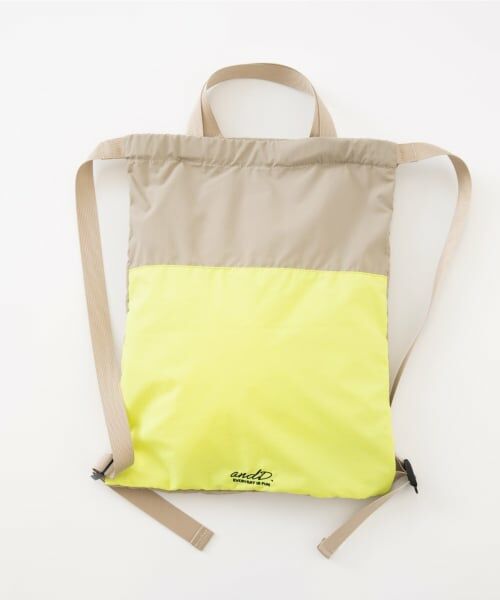 and D.petitmain / アンドディー. プティマイン リュック・バックパック | 【撥水】バイカラーハンドル付きナップサック | 詳細3