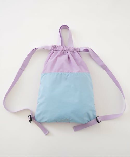 and D.petitmain / アンドディー. プティマイン リュック・バックパック | 【撥水】バイカラーハンドル付きナップサック（ラベンダー）