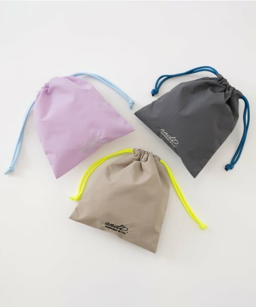 and D.petitmain / アンドディー. プティマイン バッグ | 【撥水】バイカラー巾着 | 詳細1