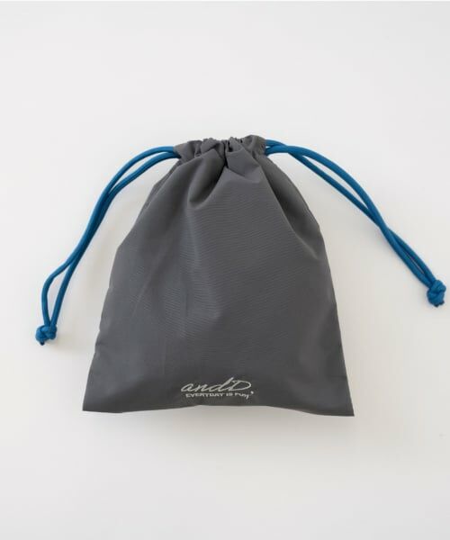 and D.petitmain / アンドディー. プティマイン バッグ | 【撥水】バイカラー巾着（チャコール）