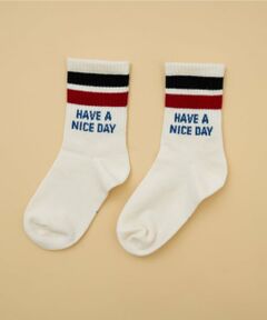 and D.petitmain / アンドディー. プティマイン ソックス | 【Dセレクト】配色ラインロゴソックス