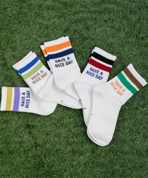 and D.petitmain / アンドディー. プティマイン ソックス | 【Dセレクト】配色ラインロゴソックス | 詳細2
