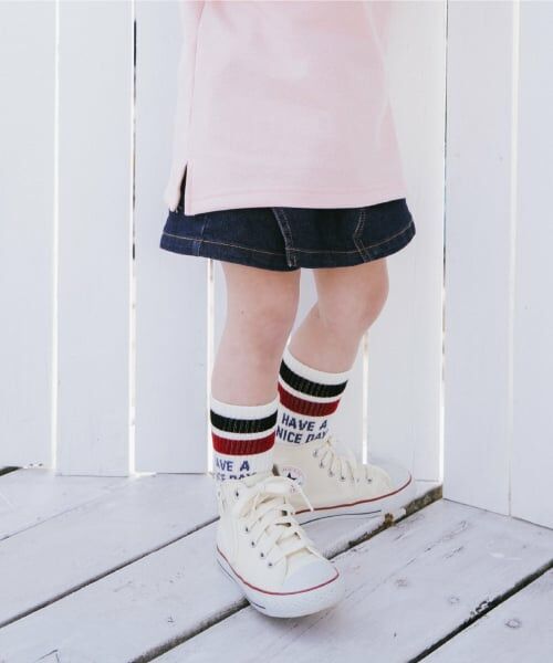 and D.petitmain / アンドディー. プティマイン ソックス | 【Dセレクト】配色ラインロゴソックス | 詳細3