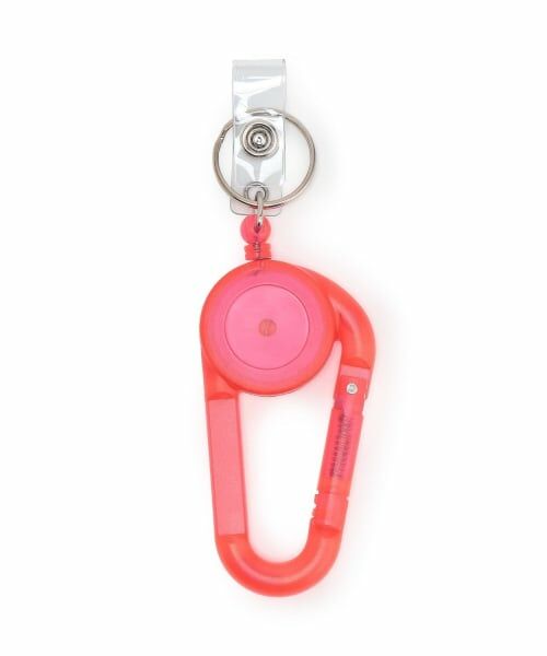 and D.petitmain / アンドディー. プティマイン キーホルダー・ストラップ | リール付きカラフルカラビナ（ピンク）