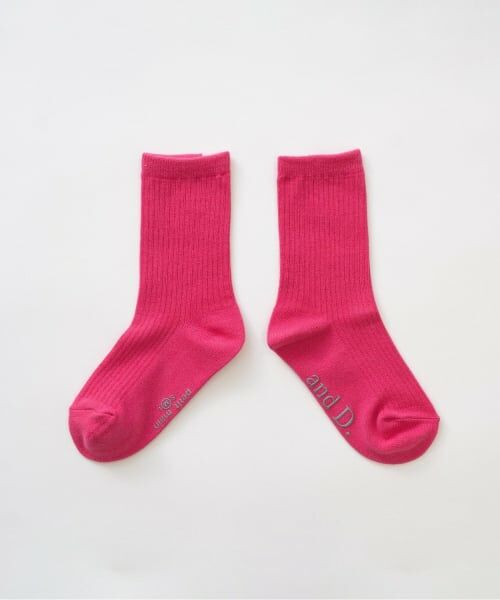 and D.petitmain / アンドディー. プティマイン ソックス | 【365D】ディリーカラーソックス（チェリー ピンク）