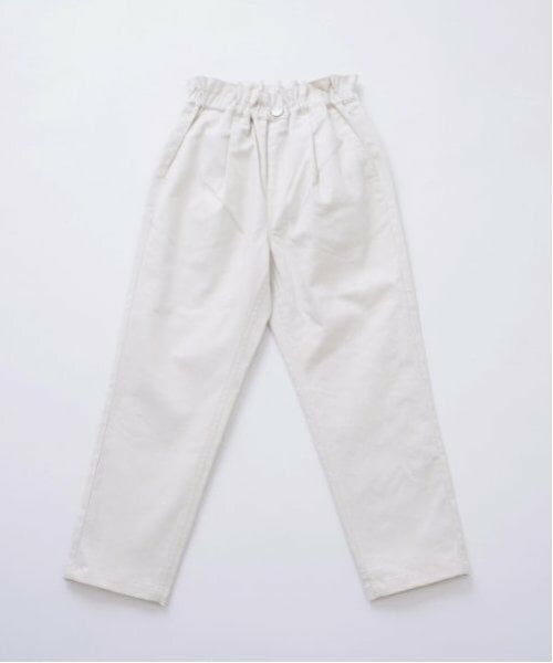 and D.petitmain / アンドディー. プティマイン その他パンツ | ウエストフリルテーパードパンツ（クリーム）