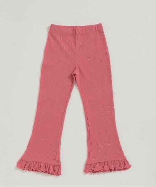 and D.petitmain / アンドディー. プティマイン その他パンツ | 裾フリルリブパンツ（ピンク）