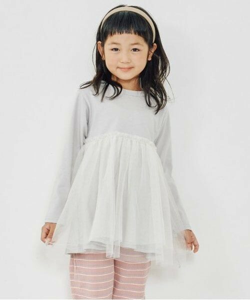 and D.petitmain / アンドディー. プティマイン その他トップス | チュールティアードプルオーバー（グレー）