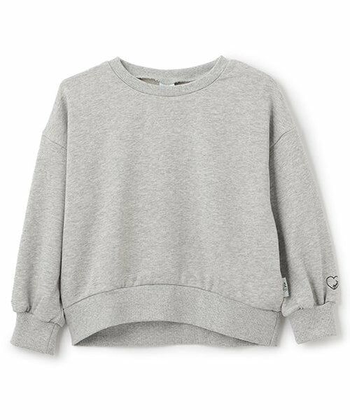 and D.petitmain / アンドディー. プティマイン スウェット | 【365D.】ミニ裏毛ムジプルオーバー（トップ グレー）