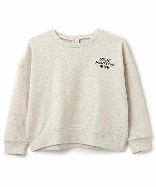 and D.petitmain / アンドディー. プティマイン スウェット | 【リンク】【セットアップ対応可】ラクガキロゴ刺繍ショートスウェット（オートミール）