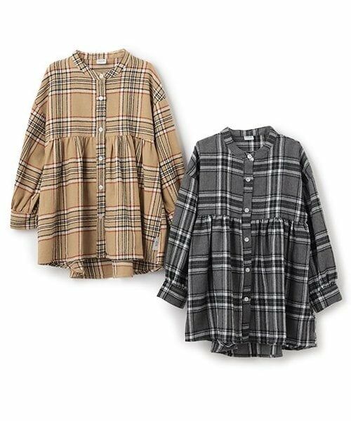 and D.petitmain / アンドディー. プティマイン その他トップス | 【リンク】ネルチェックスタンドチュニック | 詳細8