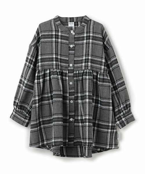 and D.petitmain / アンドディー. プティマイン その他トップス | 【リンク】ネルチェックスタンドチュニック（グリーン）