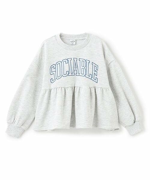 and D.petitmain / アンドディー. プティマイン スウェット | 【リンク】ドルマンペプラムプルオーバー（シロ杢）