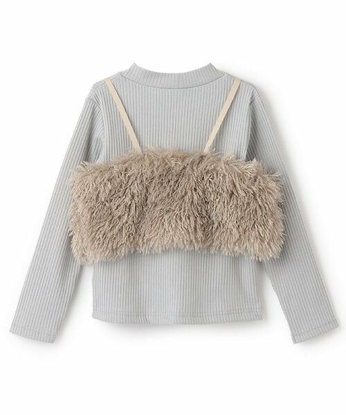 and D.petitmain / アンドディー. プティマイン キャミソール・チューブトップ | 【2WAY】ファーキャミ付きハイネックTシャツ | 詳細1