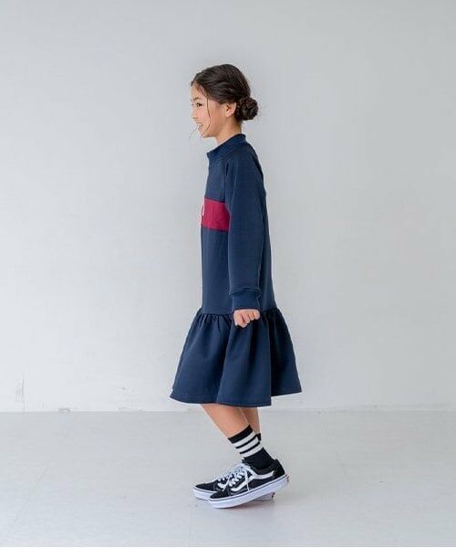and D.petitmain / アンドディー. プティマイン ミニ丈・ひざ丈ワンピース | 【リンク】トラックジャージワンピース | 詳細3