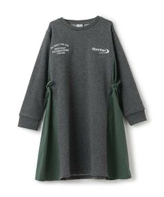 and D.petitmain / アンドディー. プティマイン ミニ丈・ひざ丈ワンピース | 【リンク】サイド布帛切替ワンピ