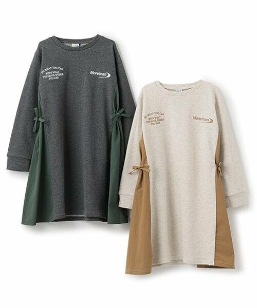 and D.petitmain / アンドディー. プティマイン ミニ丈・ひざ丈ワンピース | 【リンク】サイド布帛切替ワンピ | 詳細11