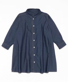 and D.petitmain / アンドディー. プティマイン ミニ丈・ひざ丈ワンピース | デニムフレアシャツワンピ