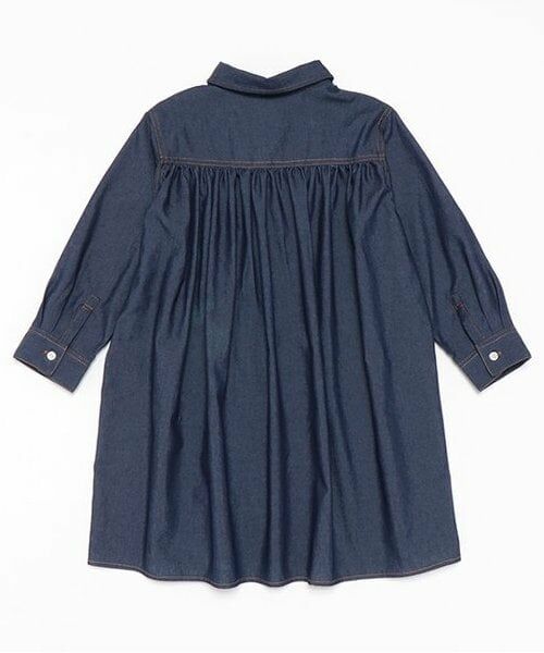 and D.petitmain / アンドディー. プティマイン ミニ丈・ひざ丈ワンピース | デニムフレアシャツワンピ | 詳細2