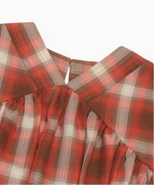 and D.petitmain / アンドディー. プティマイン ミニ丈・ひざ丈ワンピース | 【リンク】オンブレチェックボリュームミニワンピ | 詳細16