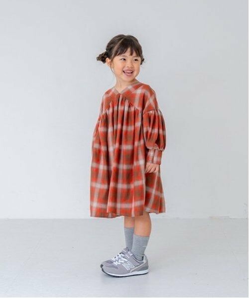 and D.petitmain / アンドディー. プティマイン ミニ丈・ひざ丈ワンピース | 【リンク】オンブレチェックボリュームミニワンピ | 詳細2