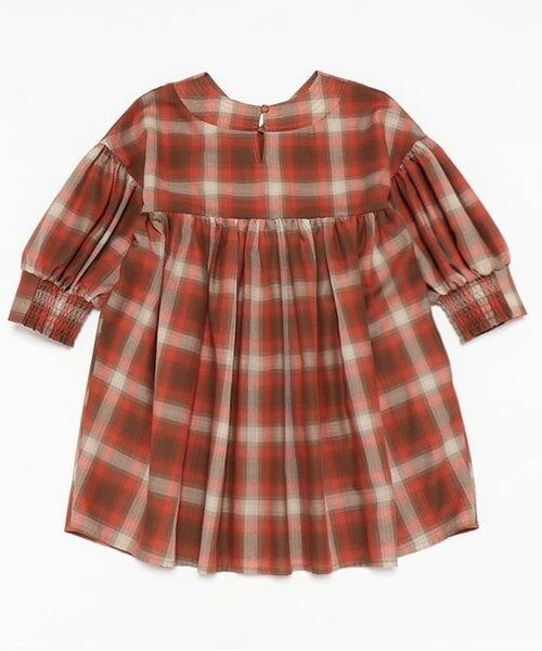 and D.petitmain / アンドディー. プティマイン ミニ丈・ひざ丈ワンピース | 【リンク】オンブレチェックボリュームミニワンピ | 詳細21