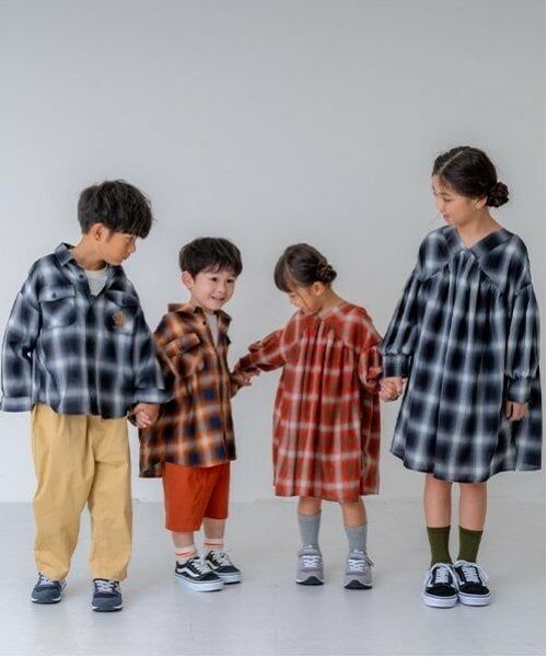 and D.petitmain / アンドディー. プティマイン ミニ丈・ひざ丈ワンピース | 【リンク】オンブレチェックボリュームミニワンピ | 詳細8