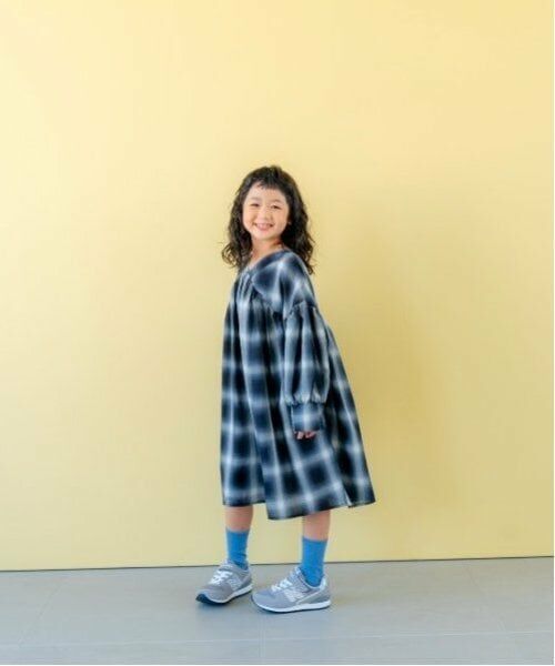 and D.petitmain / アンドディー. プティマイン ミニ丈・ひざ丈ワンピース | 【リンク】オンブレチェックボリュームミニワンピ | 詳細9