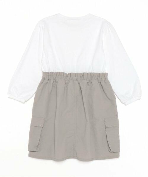 and D.petitmain / アンドディー. プティマイン ミニ丈・ひざ丈ワンピース | カーゴスカートドッキングワンピ | 詳細4