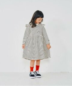 and D.petitmain / アンドディー. プティマイン ミニ丈・ひざ丈ワンピース | 裏毛ミニフリルワンピース