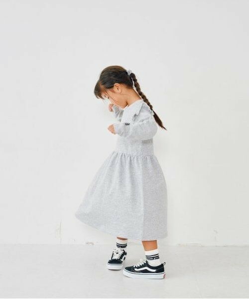 and D.petitmain / アンドディー. プティマイン ミニ丈・ひざ丈ワンピース | 裏毛ミニフリルワンピース | 詳細11