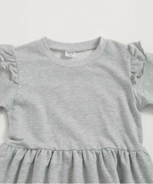 and D.petitmain / アンドディー. プティマイン ミニ丈・ひざ丈ワンピース | 裏毛ミニフリルワンピース | 詳細15