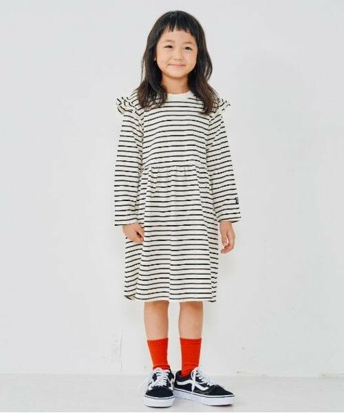 and D.petitmain / アンドディー. プティマイン ミニ丈・ひざ丈ワンピース | 裏毛ミニフリルワンピース | 詳細2